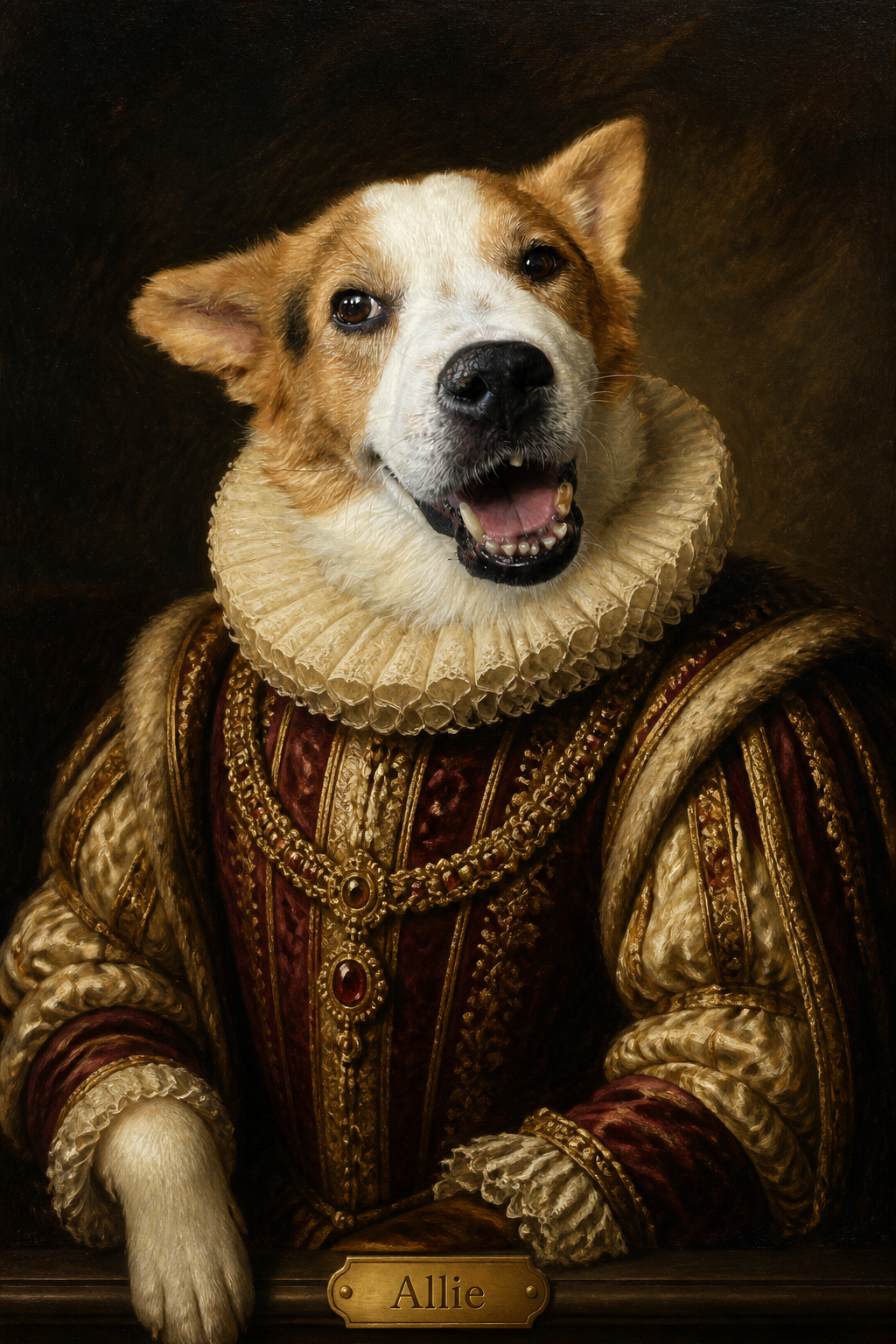 Royalty-style PrimaTails pet portrait