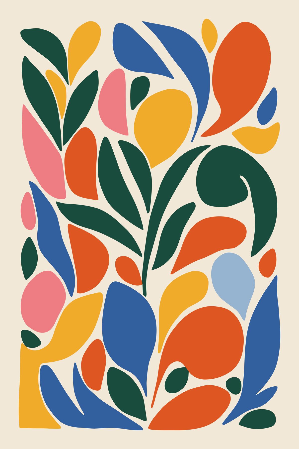 Warm botanical illustration in Kindred Cards colours