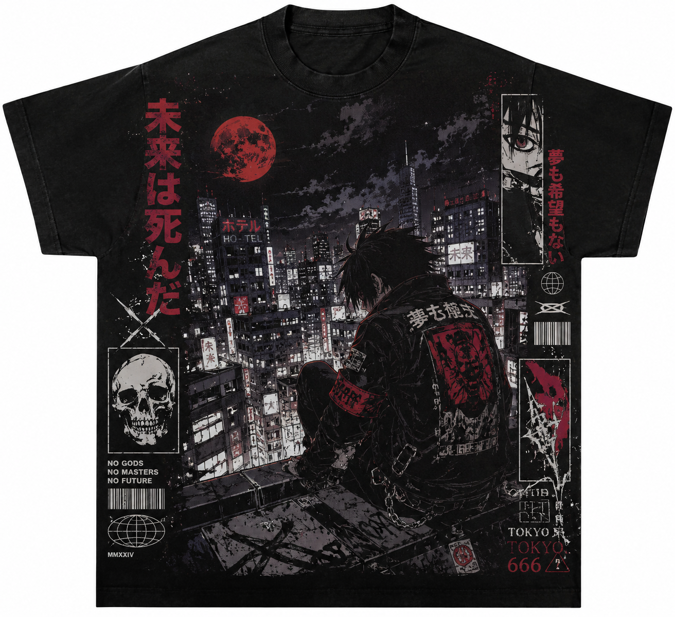 Neon Skyline Oversized Tee — Drop 001