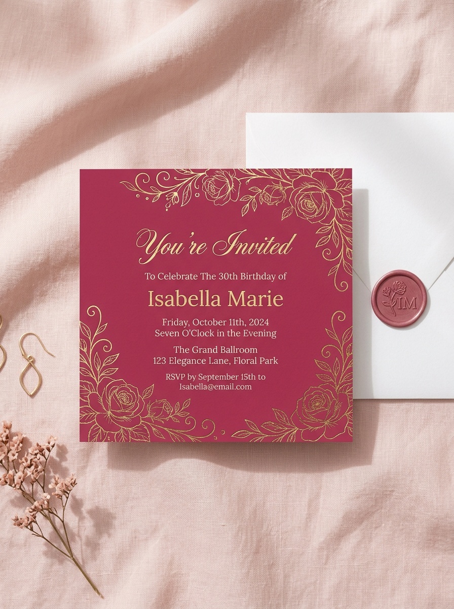 Birthday Party Invitation Template Preview