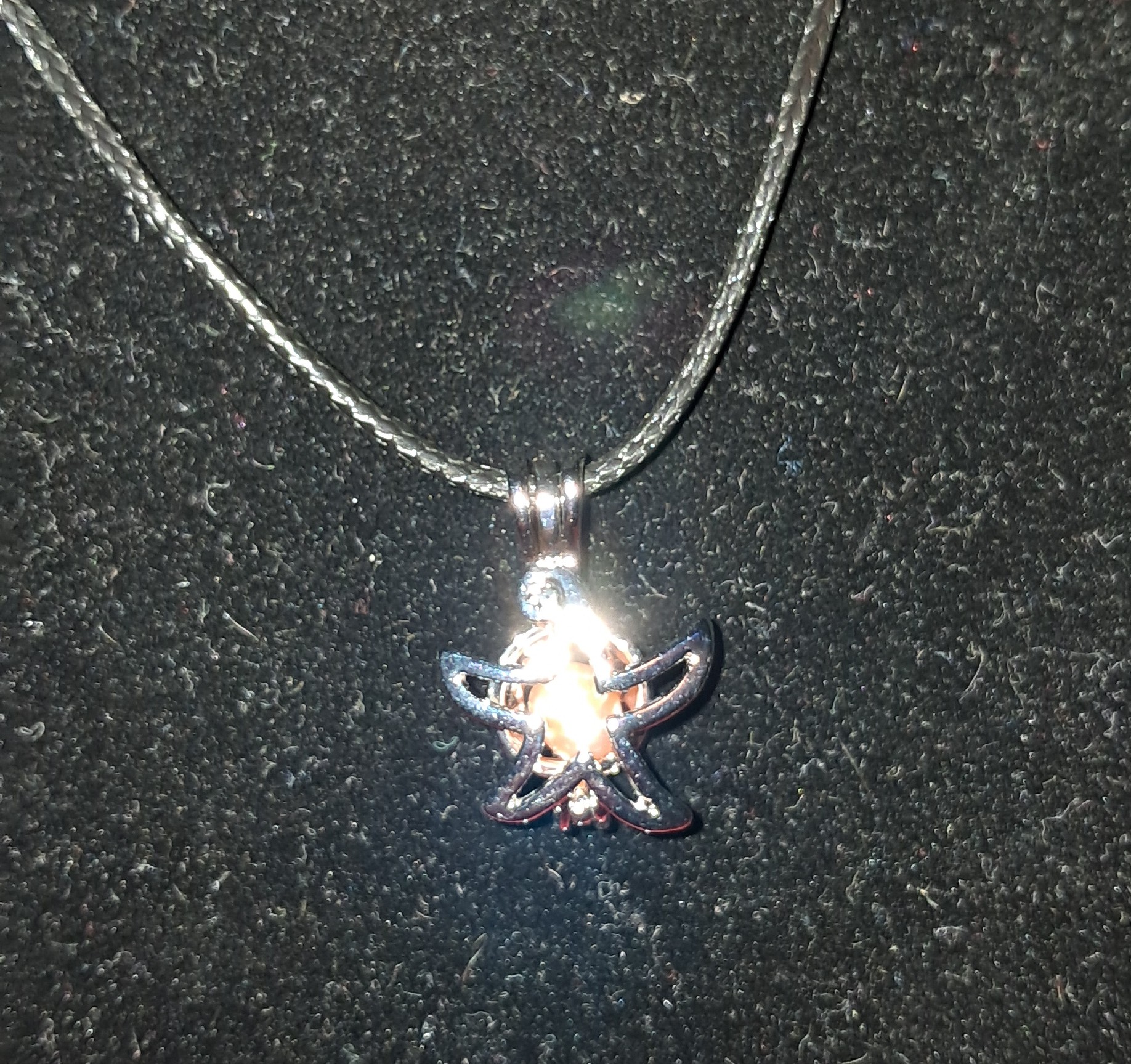 Heart Stone Locket Necklace