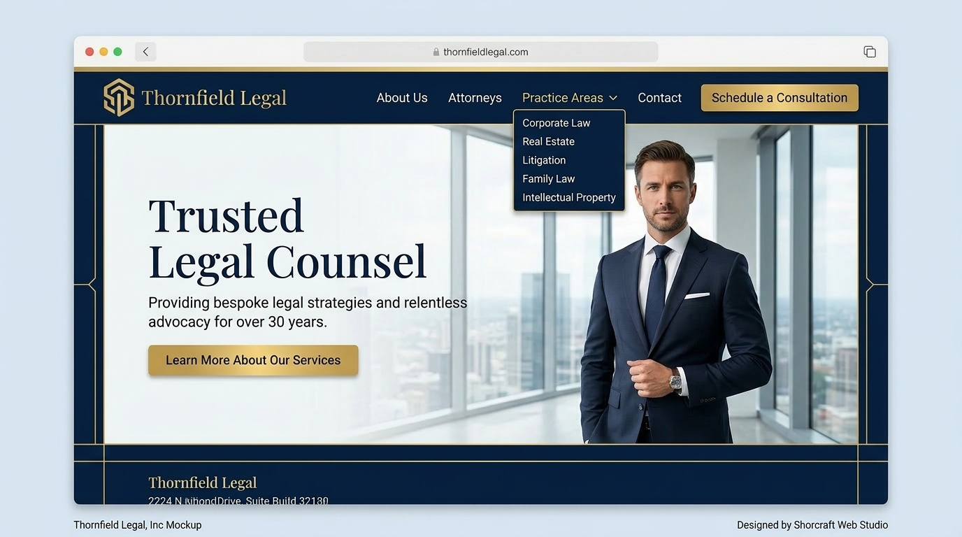 Thornfield Legal website screenshot