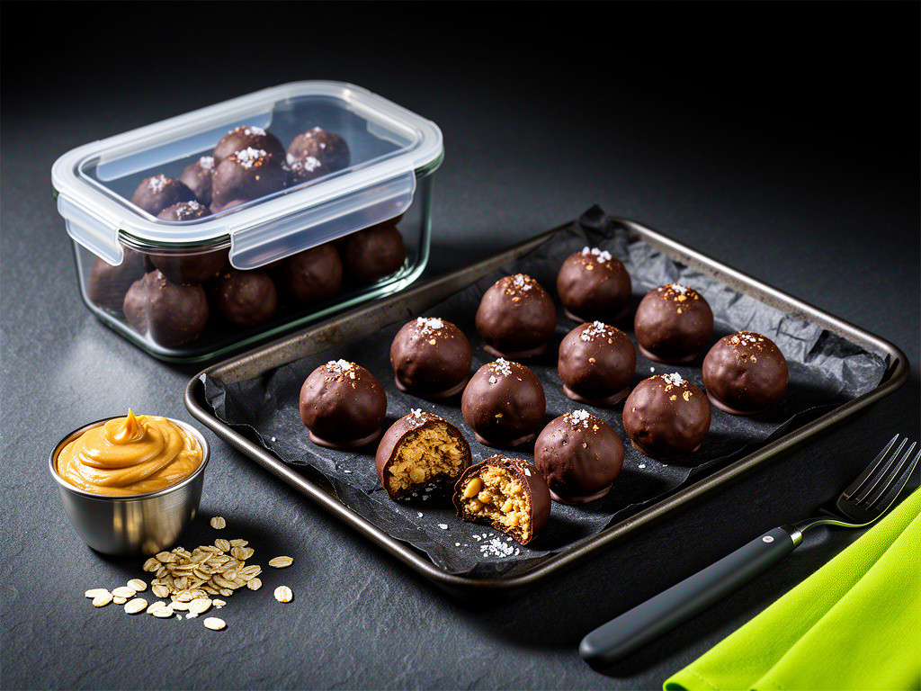 Chocolate peanut protein freezer bites