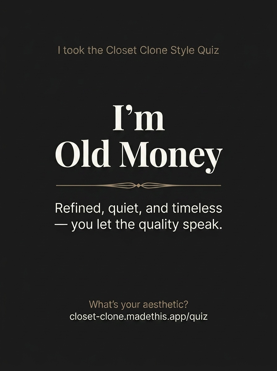 Old Money wardrobe preview