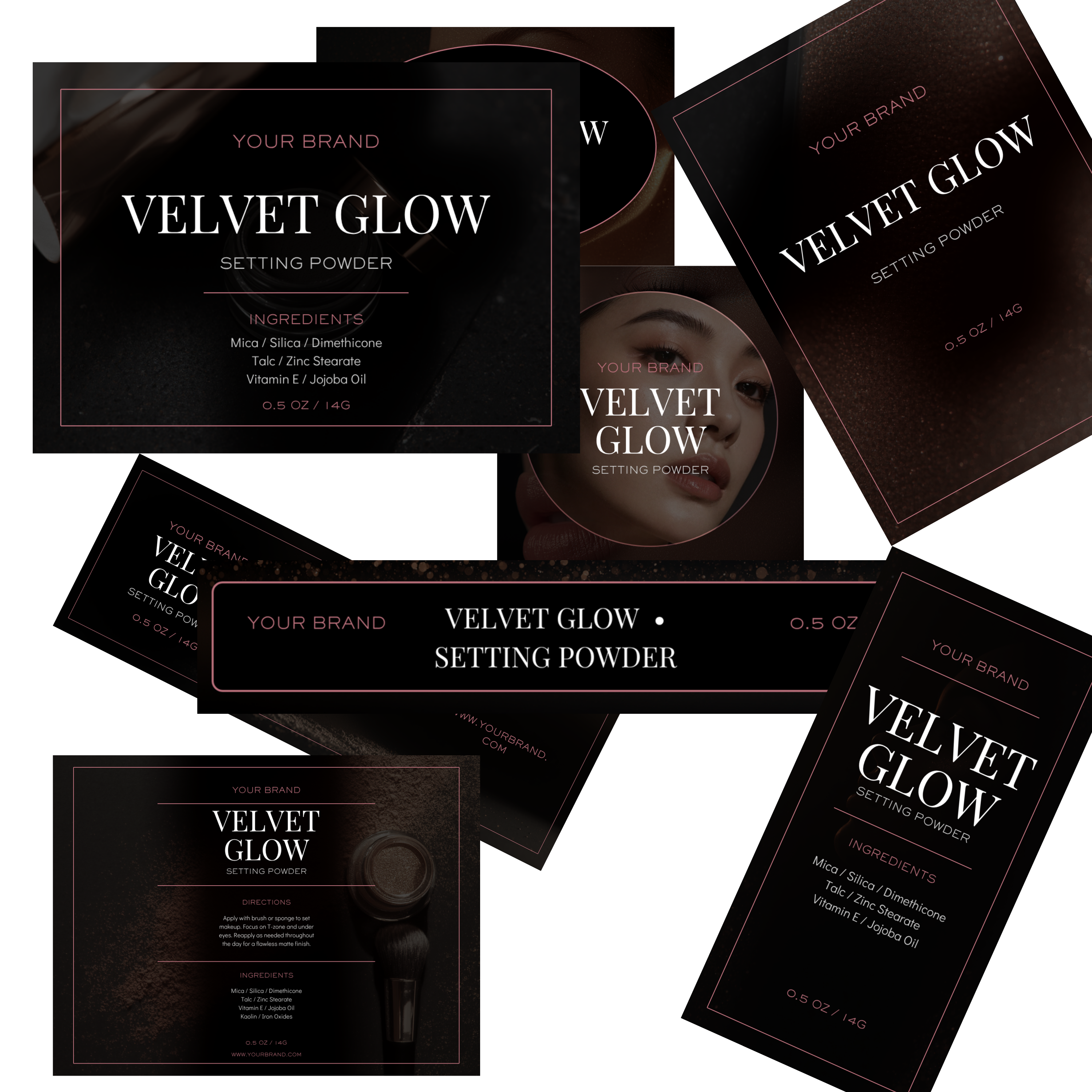 Cosmetics Labels mockup