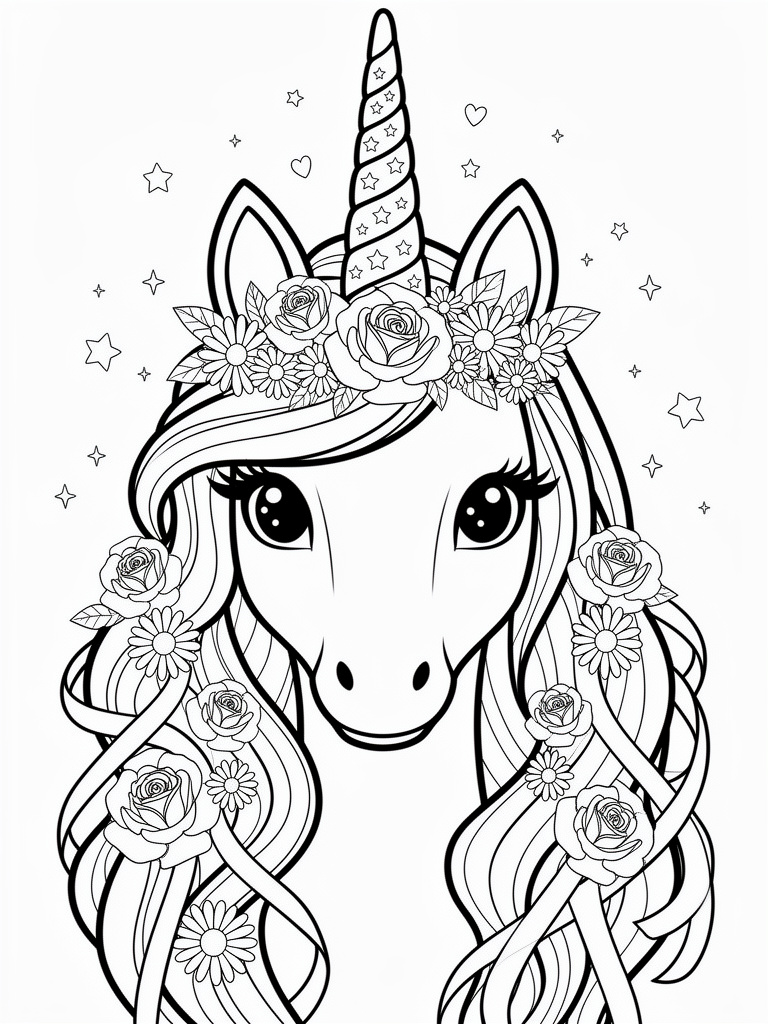 Unicorn Portrait Close-Up