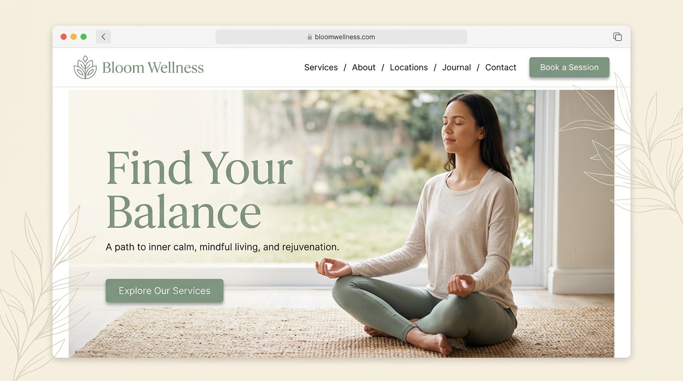 Bloom Wellness website screenshot