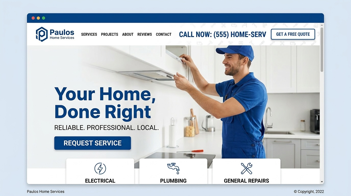 Paulos Home Services website screenshot