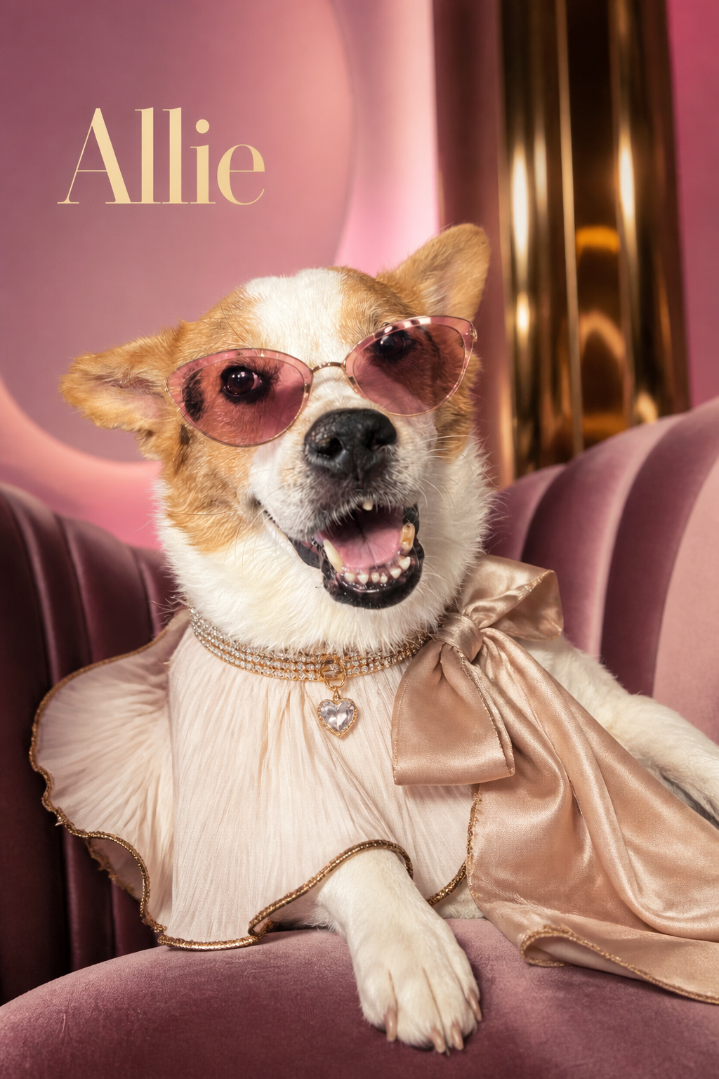 Diva-style PrimaTails pet portrait