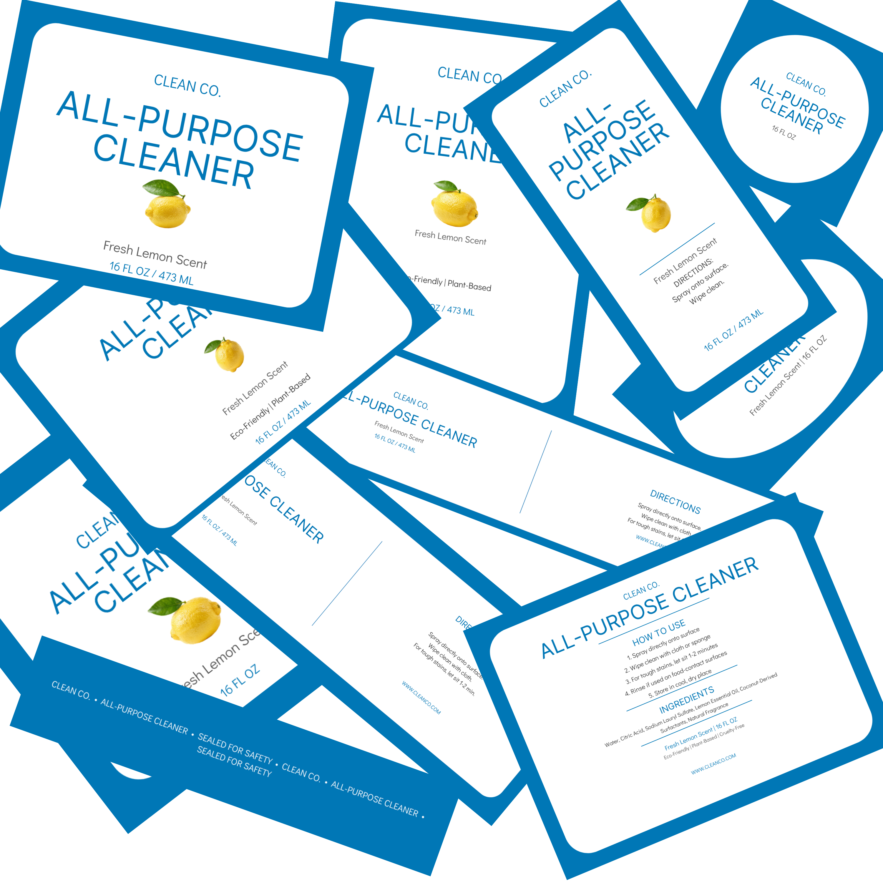 Cleaning Labels mockup