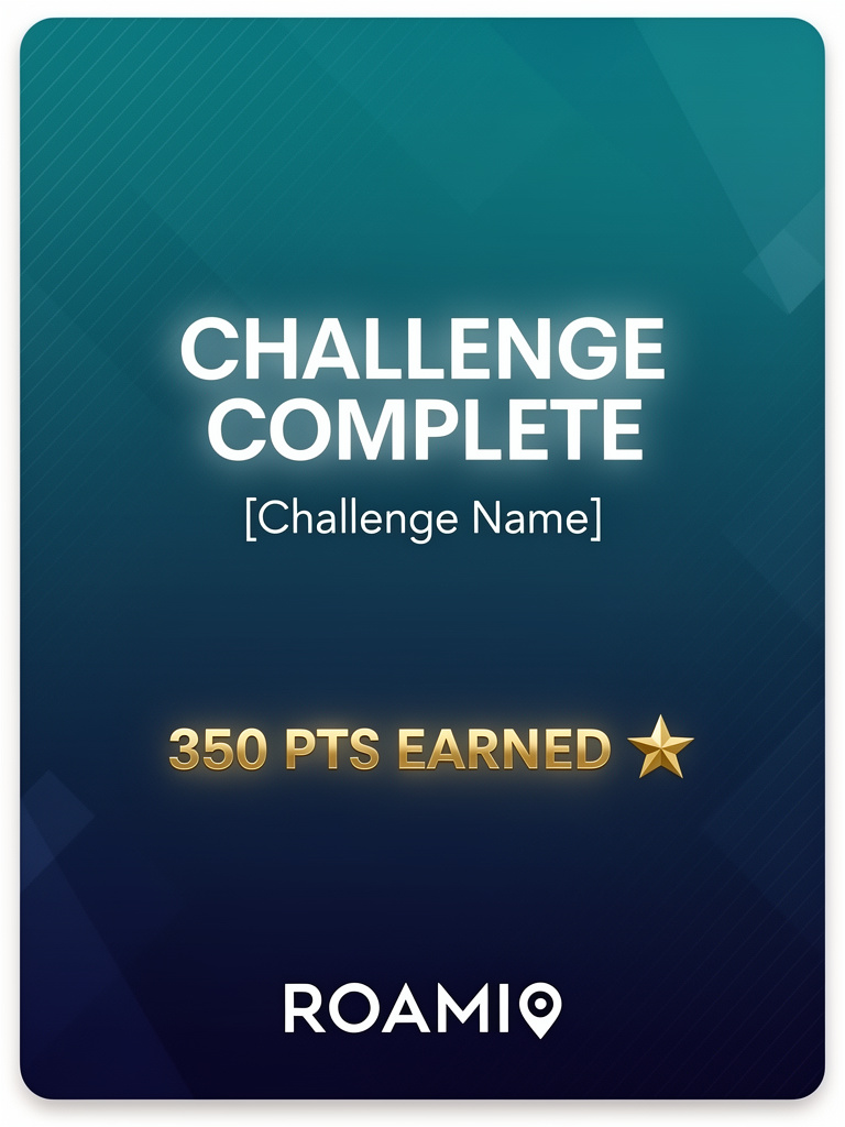 Roamio challenge completion share card preview