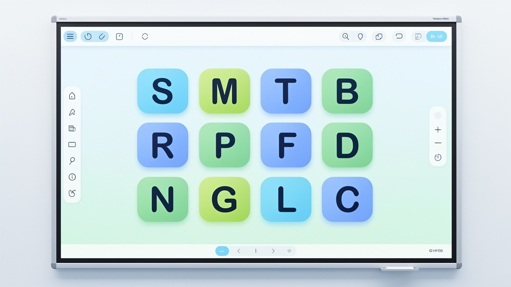 Student tapping phoneme on letter grid