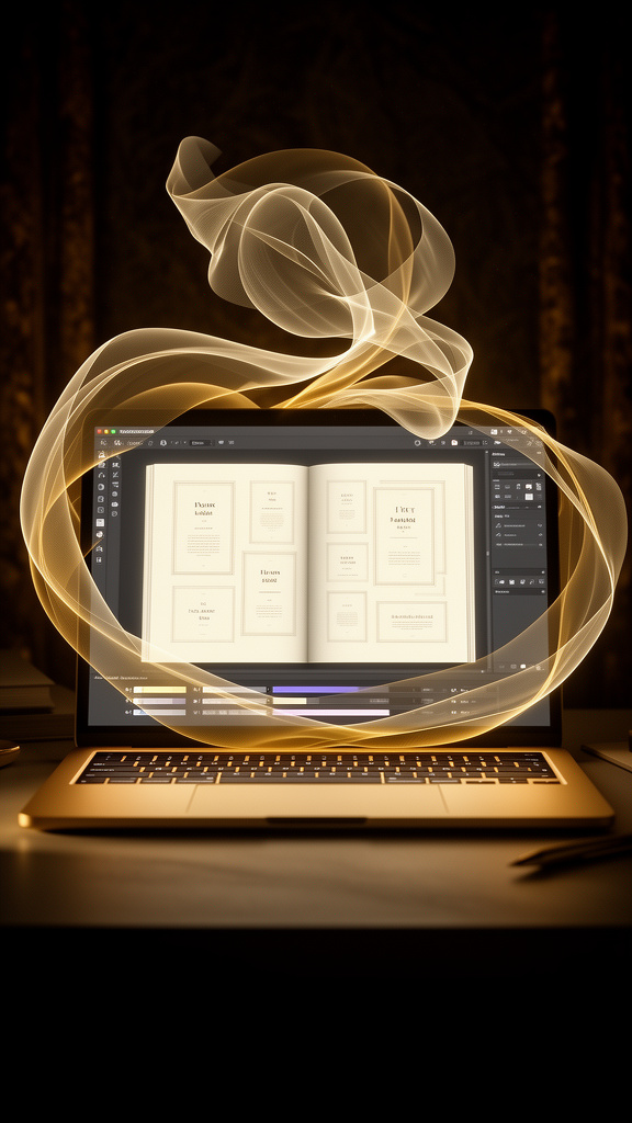 A digital Forevery book layout preview displayed on a laptop