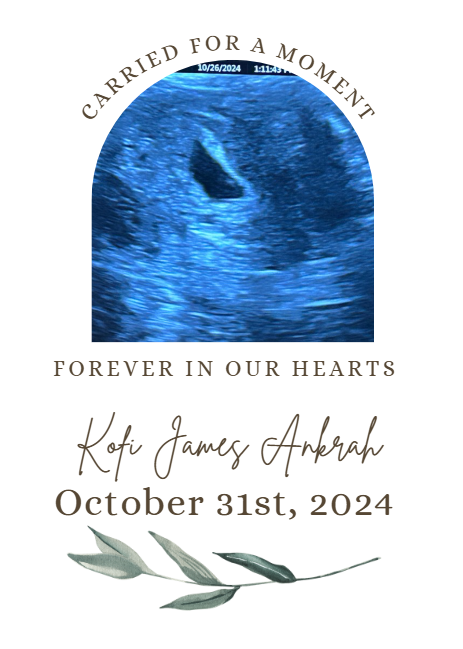 Carried for a Moment, Forever in Our Hearts — Custom Memorial Canvas