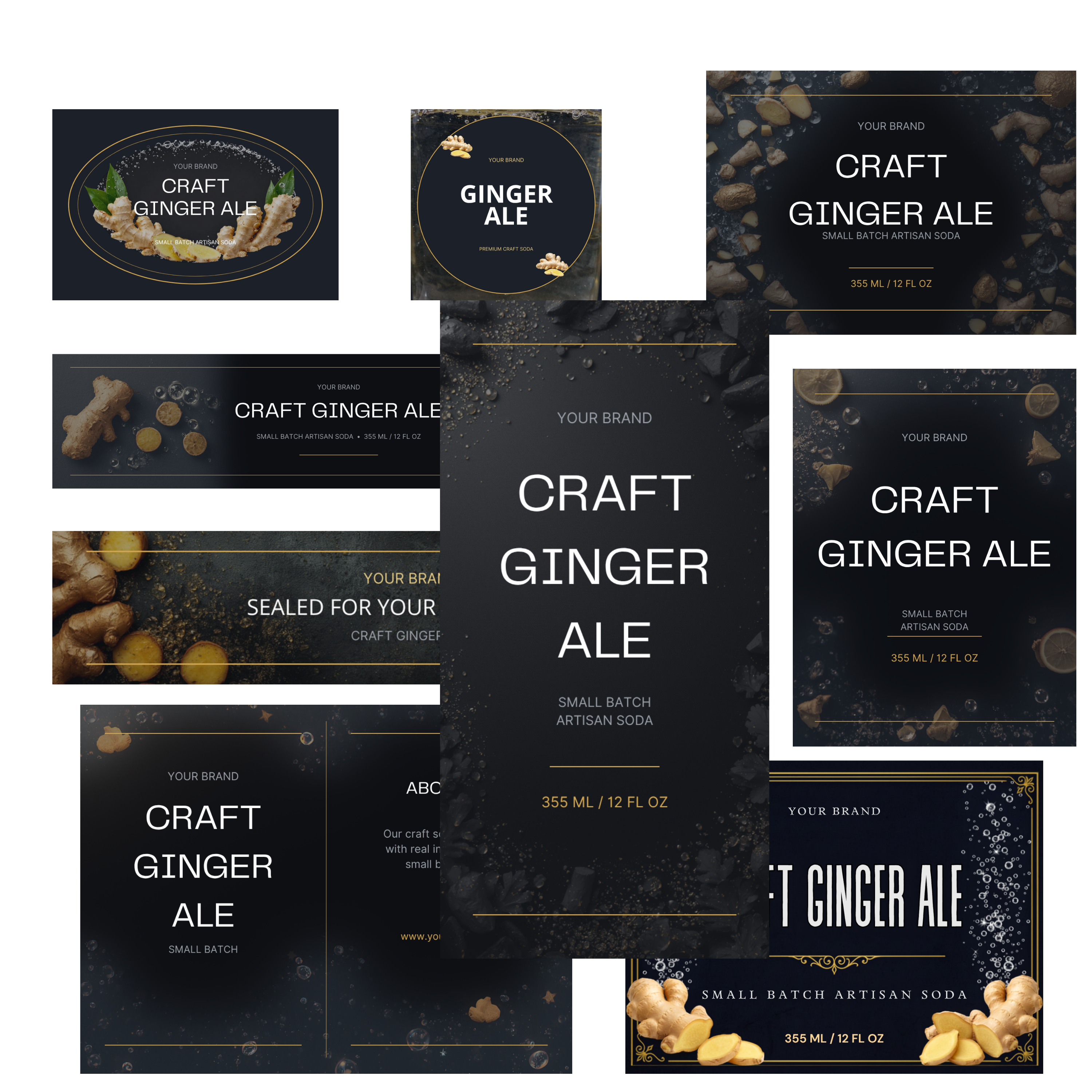 Beverage Labels mockup