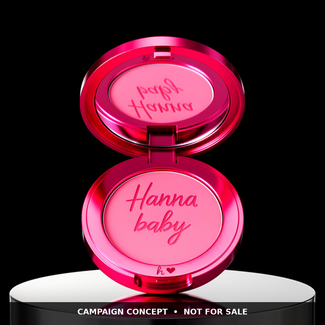 Hanna baby & OGJV pink chrome compact campaign concept
