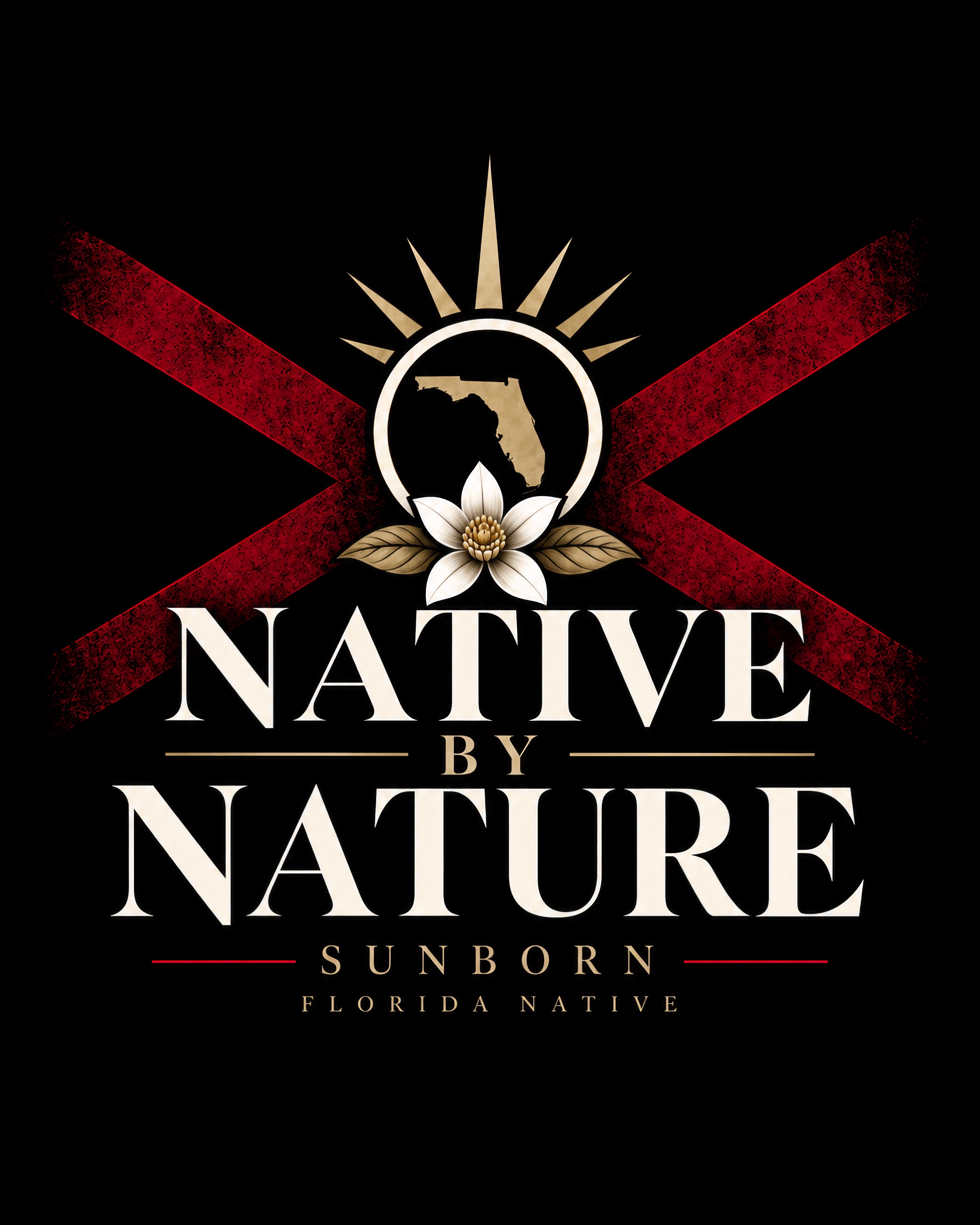 Original Florida-inspired identity exploration with expressive type and nature imagery.