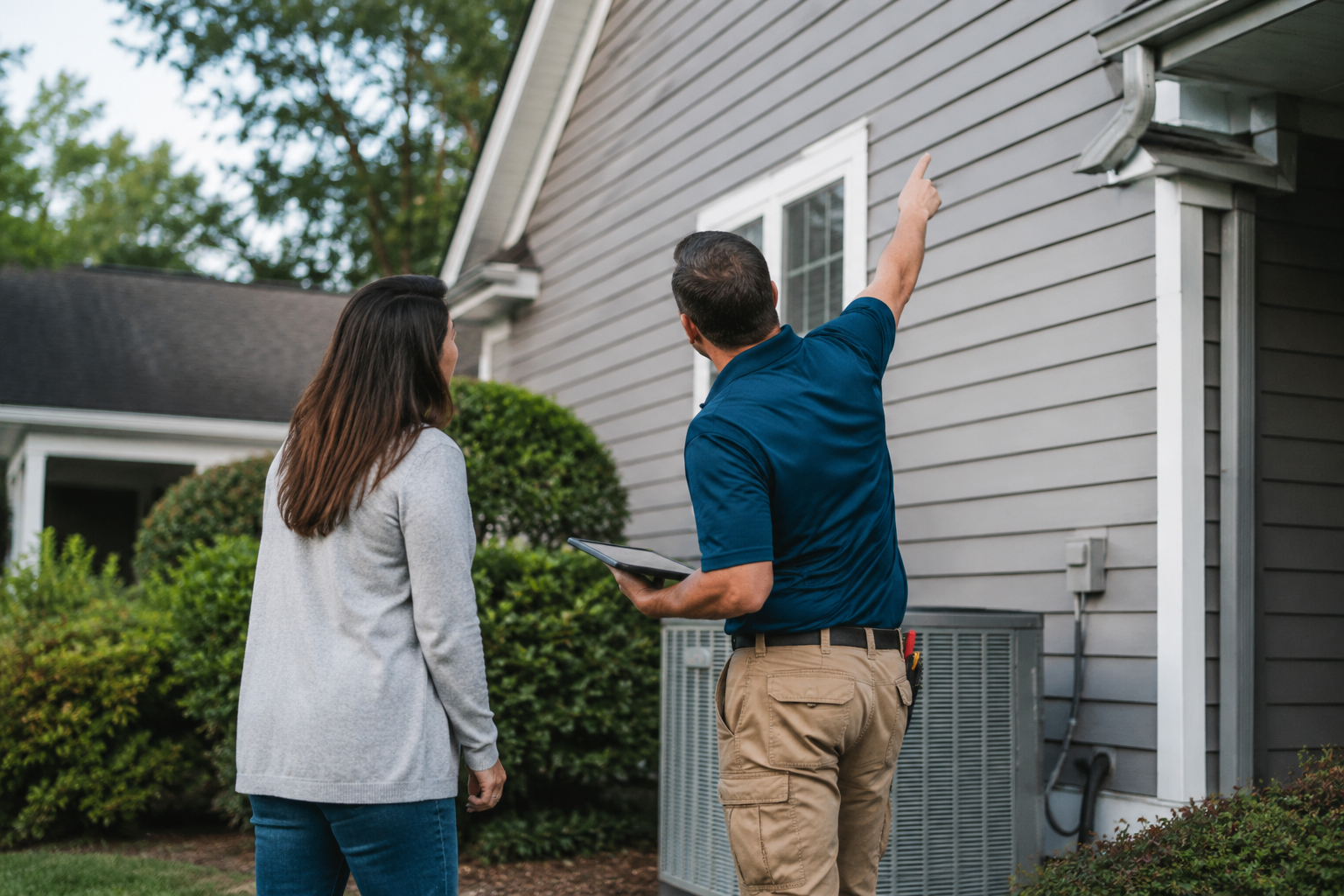 Owner-provided HVAC system sizing photograph