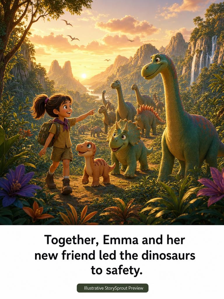 Page 4 of Emma Saves the Dinosaurs.