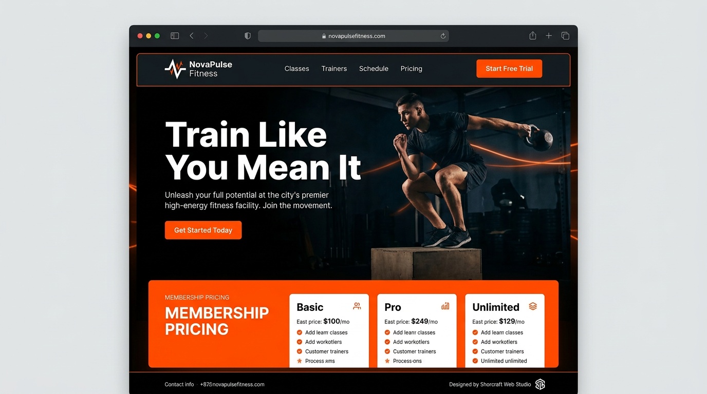 NovaPulse Fitness website screenshot