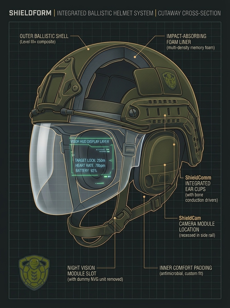 Helmet — Internal Layer View
